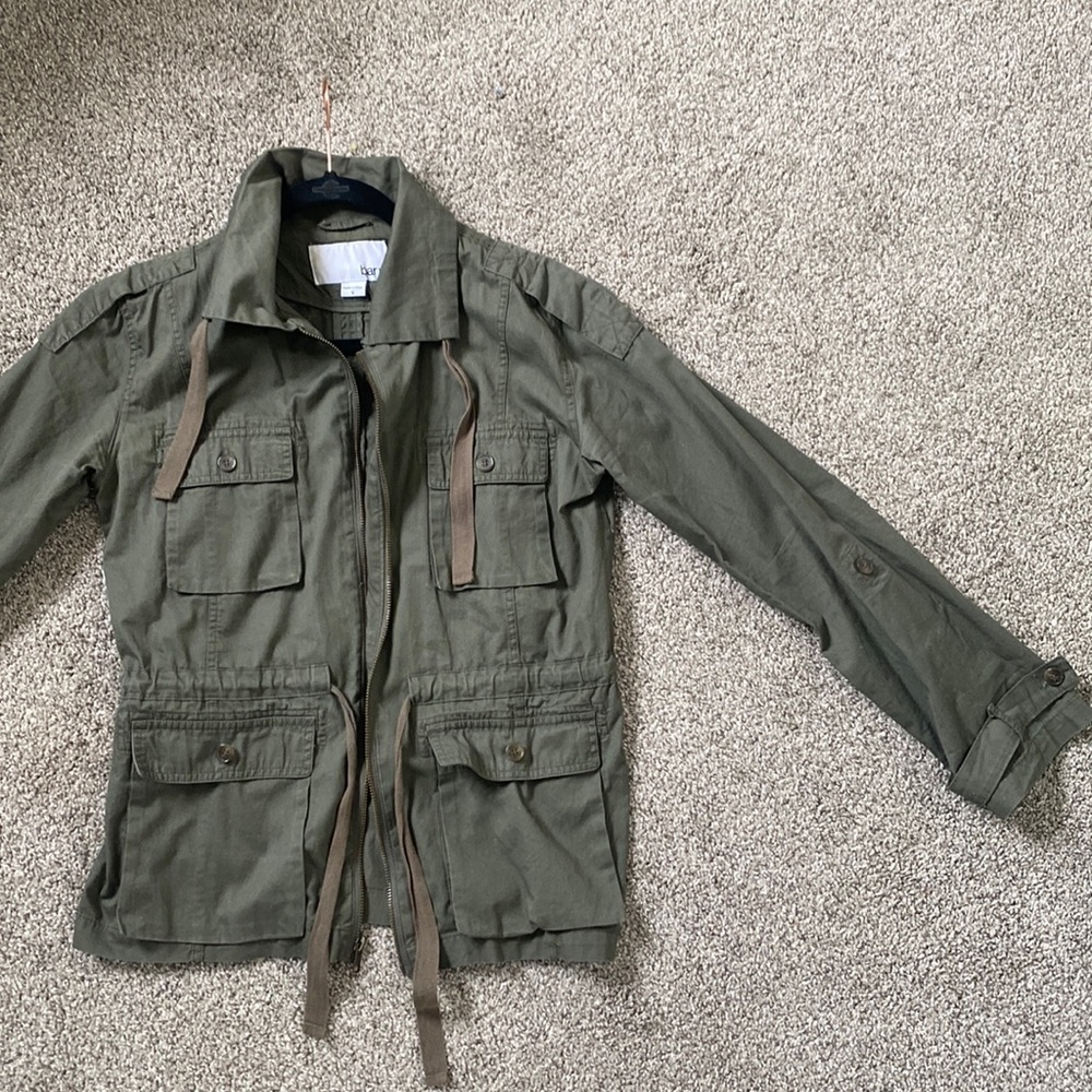 Army green utility jacket